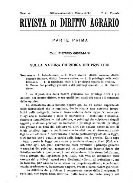 Rivista di diritto agrario organo dell'Osservatorio italiano di diritto agrario