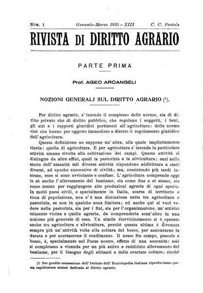 Rivista di diritto agrario organo dell'Osservatorio italiano di diritto agrario