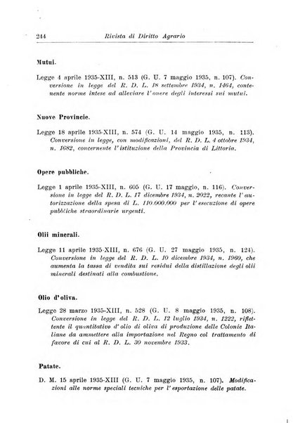 Rivista di diritto agrario organo dell'Osservatorio italiano di diritto agrario