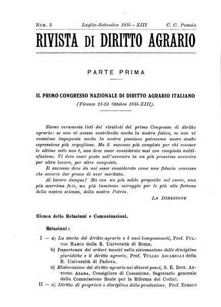 Rivista di diritto agrario organo dell'Osservatorio italiano di diritto agrario