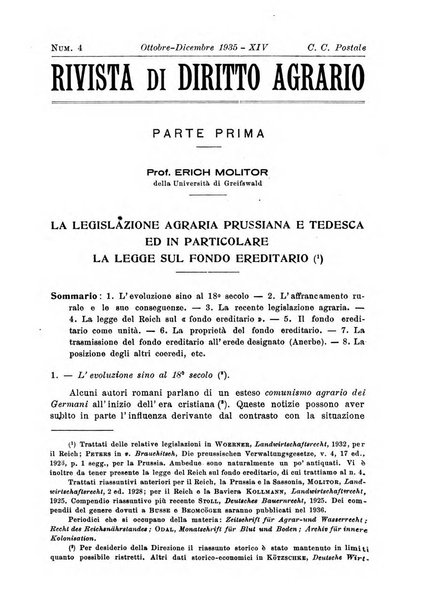 Rivista di diritto agrario organo dell'Osservatorio italiano di diritto agrario