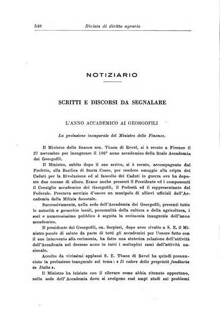 Rivista di diritto agrario organo dell'Osservatorio italiano di diritto agrario