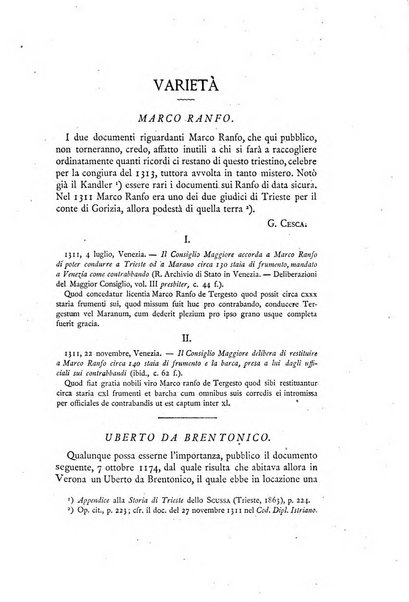 Archivio storico per Trieste l'Istria ed il Trentino