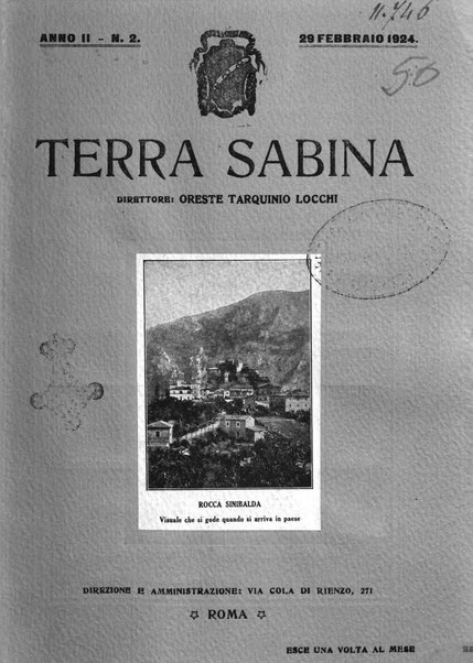 Terra Sabina storia, arte, lettere, agricoltura, industria, commercio