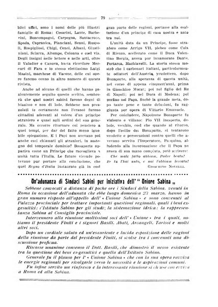 Terra Sabina storia, arte, lettere, agricoltura, industria, commercio