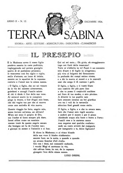 Terra Sabina storia, arte, lettere, agricoltura, industria, commercio