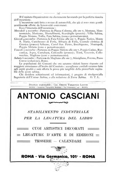 Terra Sabina storia, arte, lettere, agricoltura, industria, commercio