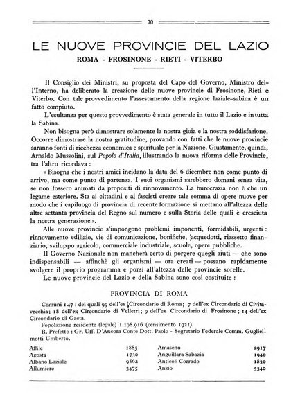 Terra Sabina storia, arte, lettere, agricoltura, industria, commercio