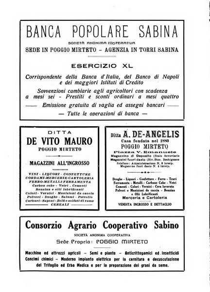 Terra Sabina storia, arte, lettere, agricoltura, industria, commercio