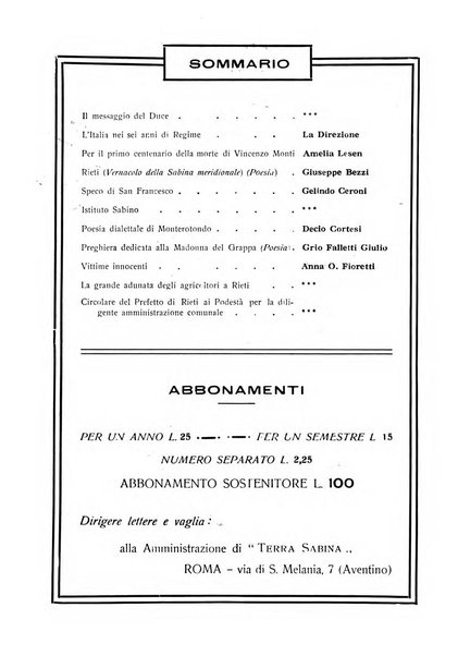 Terra Sabina storia, arte, lettere, agricoltura, industria, commercio