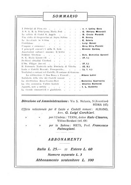 Latina gens rassegna del Lazio, dell'Umbria e della Sabina