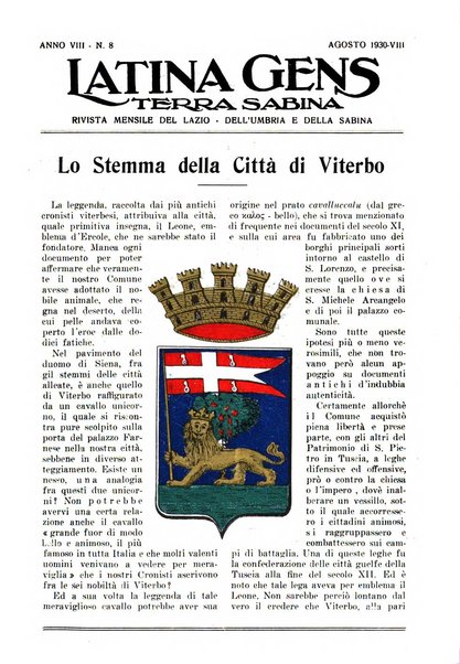 Latina gens rassegna del Lazio, dell'Umbria e della Sabina