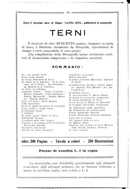 Latina gens rassegna del Lazio, dell'Umbria e della Sabina