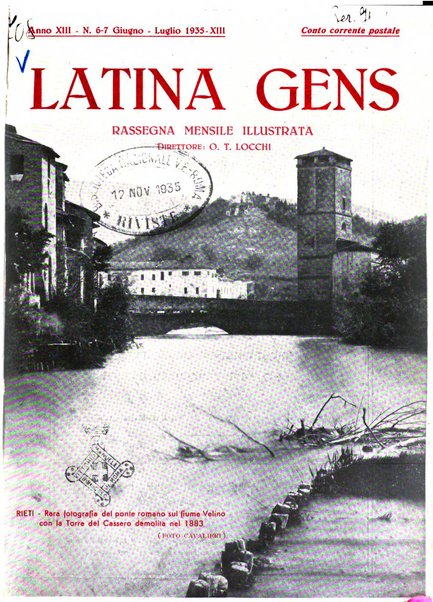 Latina gens rassegna del Lazio, dell'Umbria e della Sabina