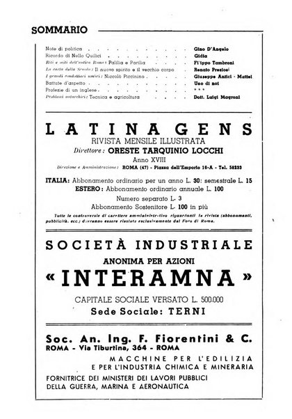 Latina gens rassegna del Lazio, dell'Umbria e della Sabina