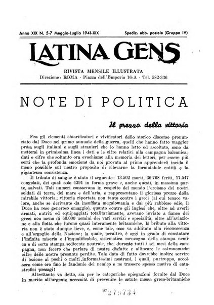 Latina gens rassegna del Lazio, dell'Umbria e della Sabina