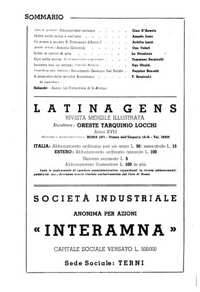 Latina gens rassegna del Lazio, dell'Umbria e della Sabina