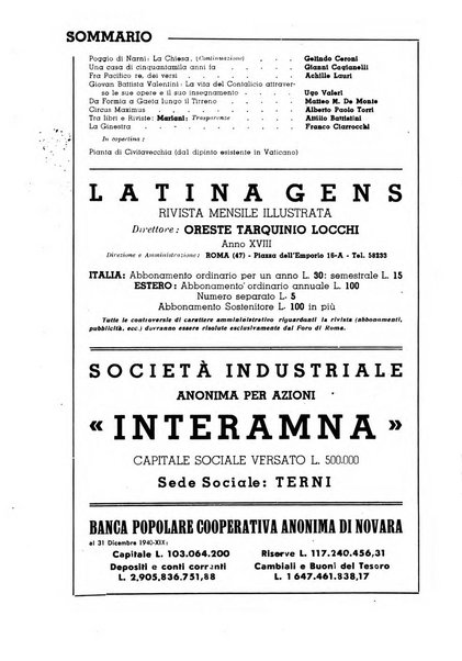 Latina gens rassegna del Lazio, dell'Umbria e della Sabina