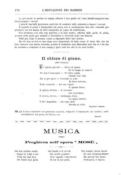 L'educazione dei bambini giornale per le famiglie e per gli istituti infantili