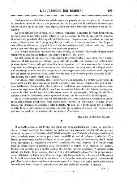 L'educazione dei bambini giornale per le famiglie e per gli istituti infantili