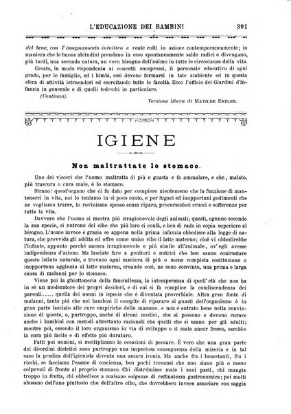 L'educazione dei bambini giornale per le famiglie e per gli istituti infantili