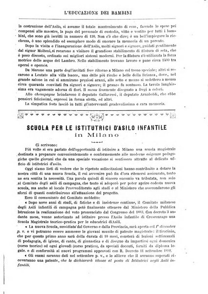 L'educazione dei bambini giornale per le famiglie e per gli istituti infantili