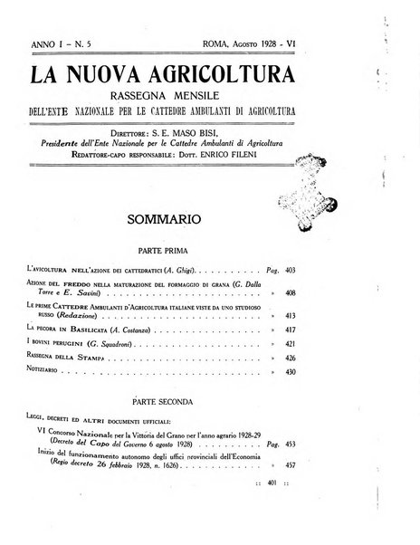 La nuova agricoltura rassegna mensile dell'Ente nazionale per le cattedre ambulanti di agricoltura