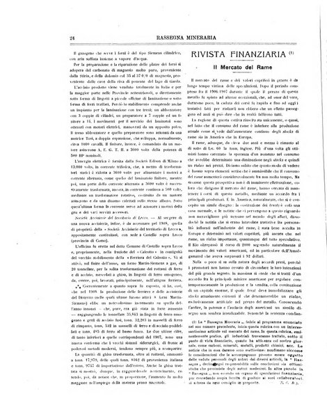 Rassegna mineraria metallurgica e chimica