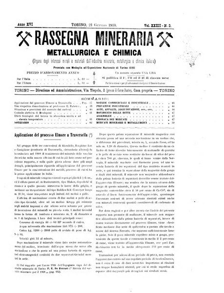 Rassegna mineraria metallurgica e chimica