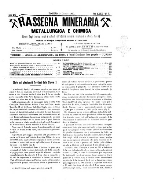 Rassegna mineraria metallurgica e chimica