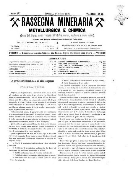 Rassegna mineraria metallurgica e chimica