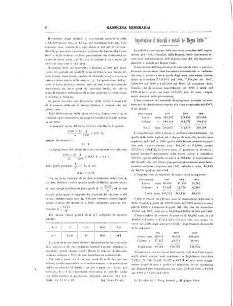 Rassegna mineraria metallurgica e chimica