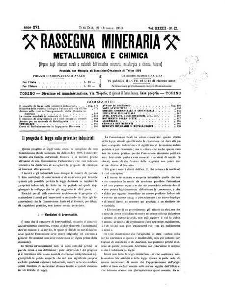 Rassegna mineraria metallurgica e chimica