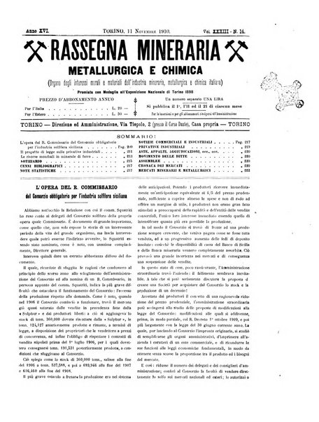 Rassegna mineraria metallurgica e chimica