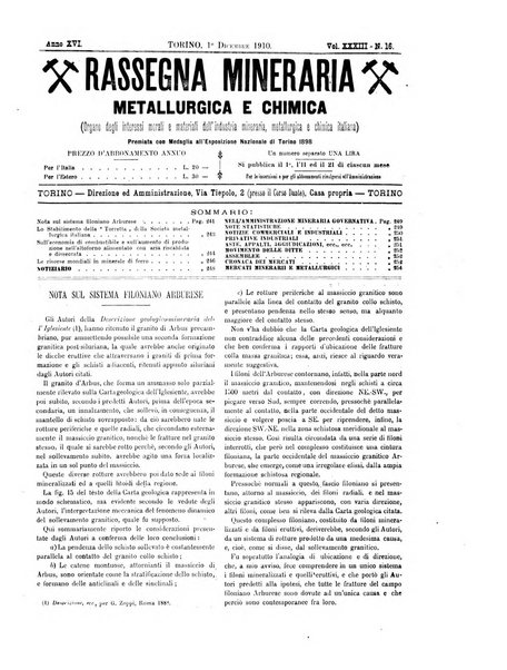 Rassegna mineraria metallurgica e chimica