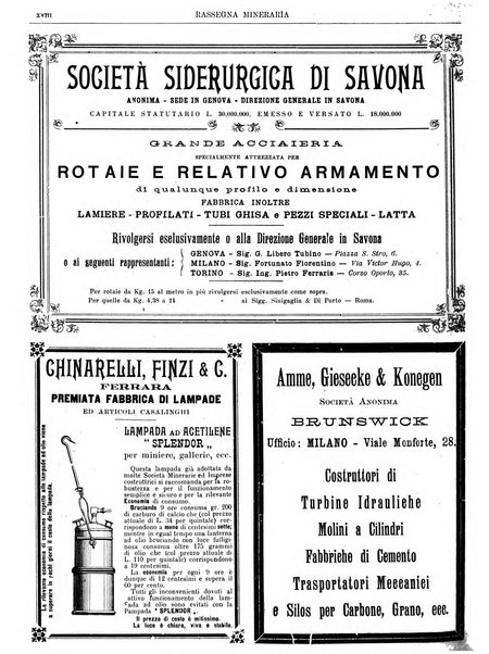 Rassegna mineraria metallurgica e chimica