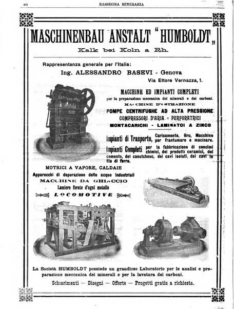 Rassegna mineraria metallurgica e chimica