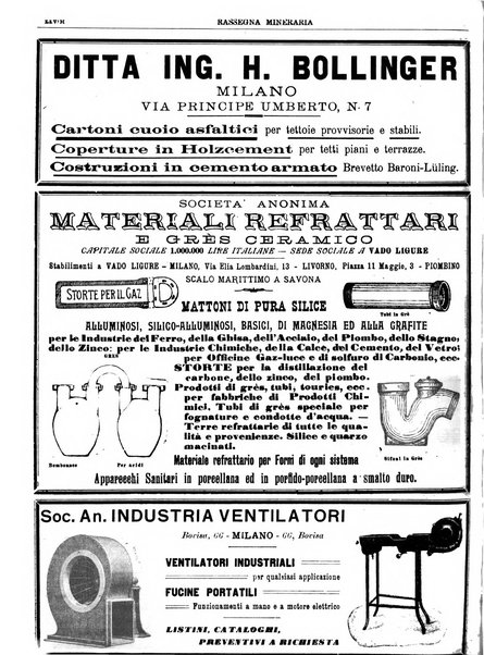 Rassegna mineraria metallurgica e chimica