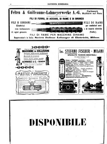 Rassegna mineraria metallurgica e chimica