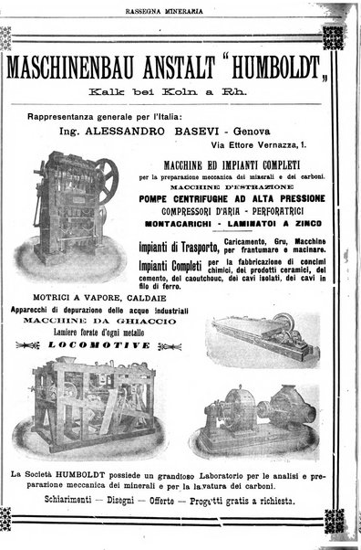 Rassegna mineraria metallurgica e chimica