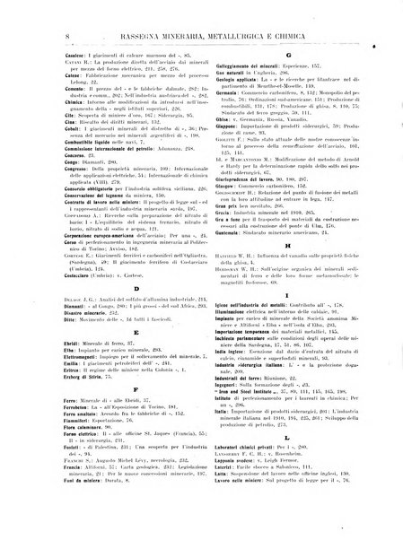 Rassegna mineraria metallurgica e chimica