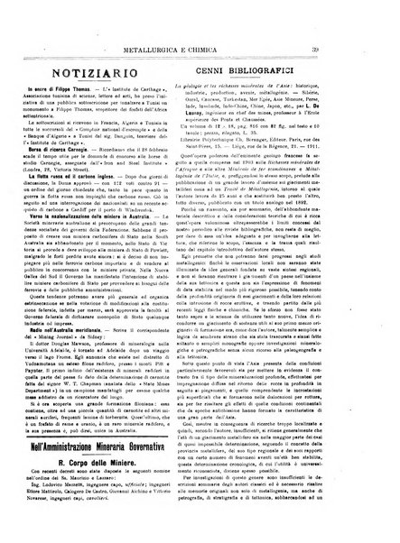 Rassegna mineraria metallurgica e chimica