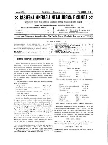 Rassegna mineraria metallurgica e chimica