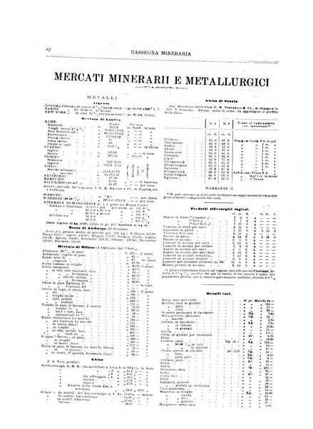 Rassegna mineraria metallurgica e chimica