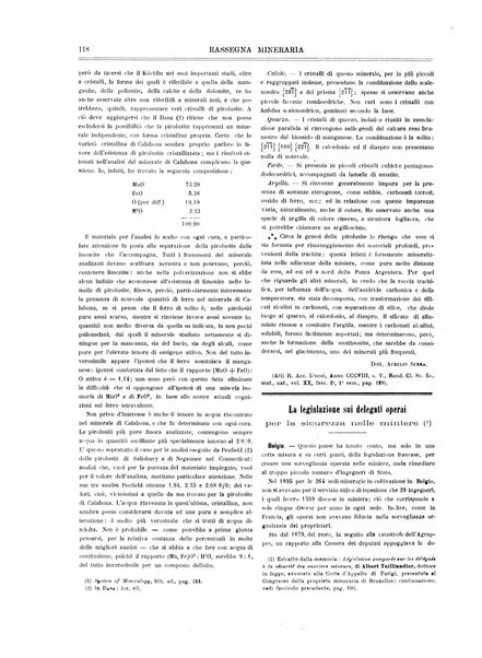 Rassegna mineraria metallurgica e chimica