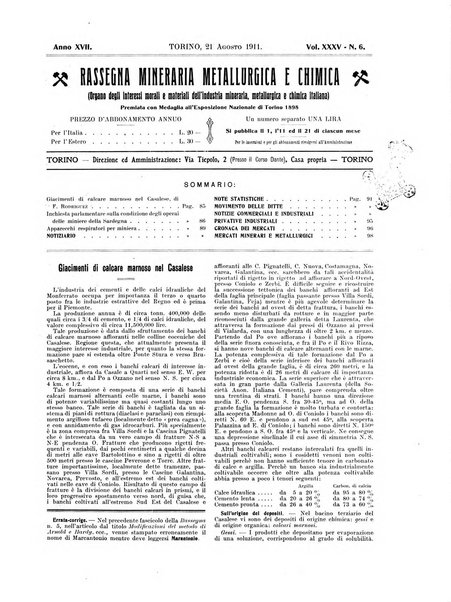 Rassegna mineraria metallurgica e chimica