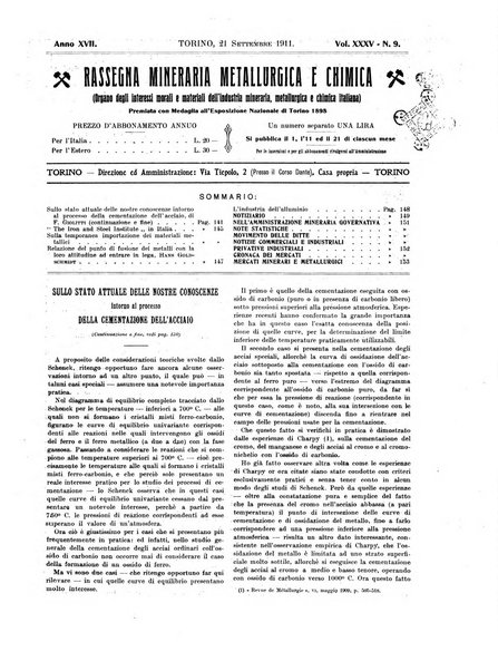 Rassegna mineraria metallurgica e chimica