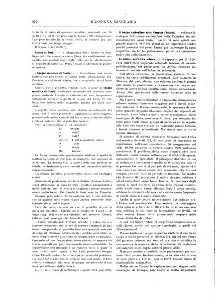 Rassegna mineraria metallurgica e chimica