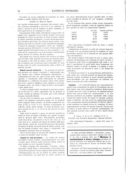 Rassegna mineraria metallurgica e chimica