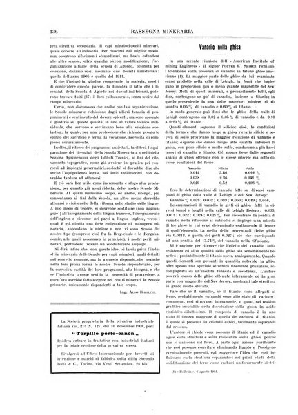 Rassegna mineraria metallurgica e chimica